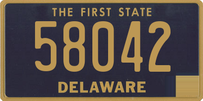 DE license plate 58042