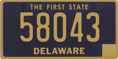 DE license plate 58043