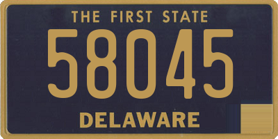 DE license plate 58045