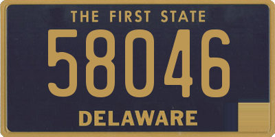 DE license plate 58046