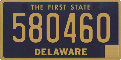 DE license plate 580460