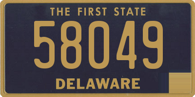 DE license plate 58049