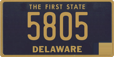 DE license plate 5805