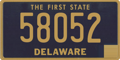 DE license plate 58052