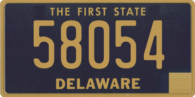 DE license plate 58054