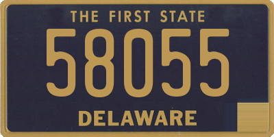 DE license plate 58055