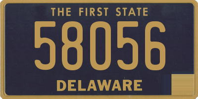 DE license plate 58056