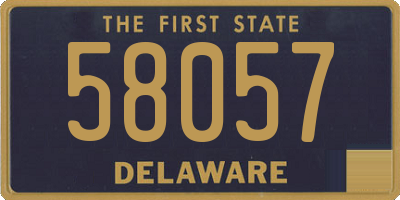 DE license plate 58057