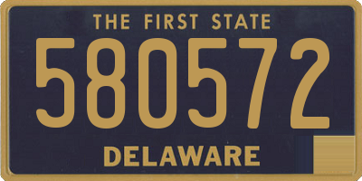 DE license plate 580572