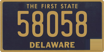 DE license plate 58058