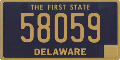 DE license plate 58059