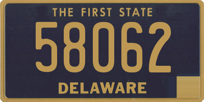 DE license plate 58062