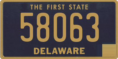 DE license plate 58063