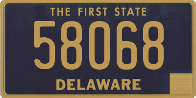 DE license plate 58068