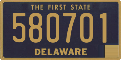 DE license plate 580701