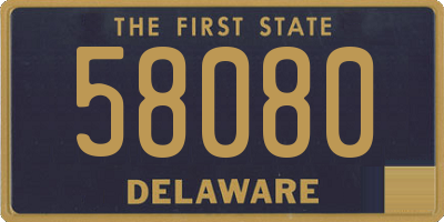 DE license plate 58080