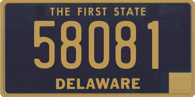 DE license plate 58081