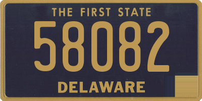 DE license plate 58082