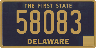 DE license plate 58083