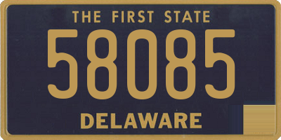 DE license plate 58085