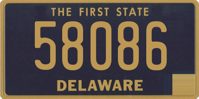 DE license plate 58086