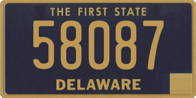 DE license plate 58087