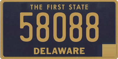 DE license plate 58088