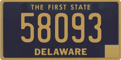 DE license plate 58093