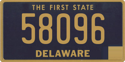 DE license plate 58096