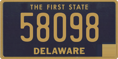 DE license plate 58098