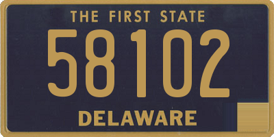 DE license plate 58102