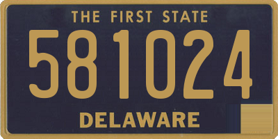 DE license plate 581024