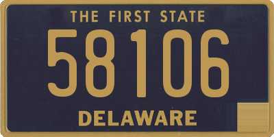 DE license plate 58106