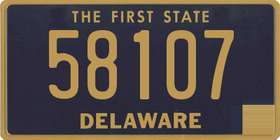 DE license plate 58107