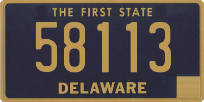 DE license plate 58113