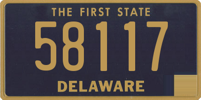DE license plate 58117