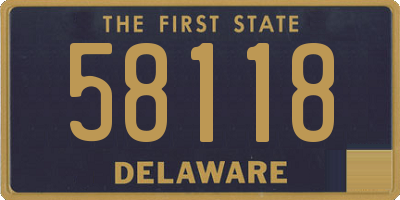 DE license plate 58118