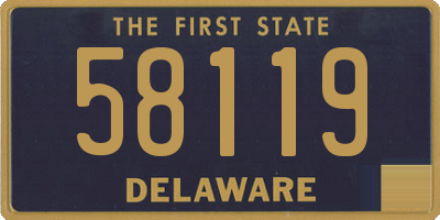 DE license plate 58119