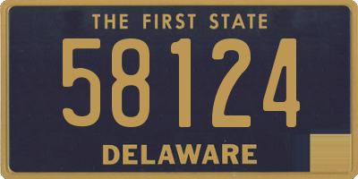 DE license plate 58124