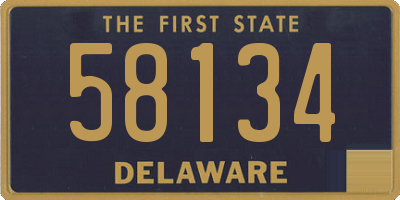DE license plate 58134
