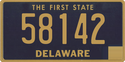 DE license plate 58142