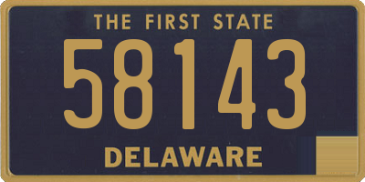 DE license plate 58143