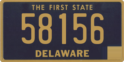 DE license plate 58156