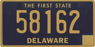 DE license plate 58162