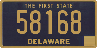 DE license plate 58168