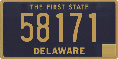 DE license plate 58171