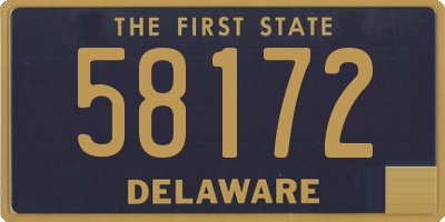 DE license plate 58172