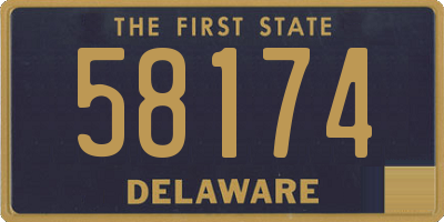 DE license plate 58174