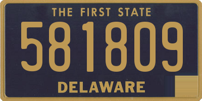 DE license plate 581809