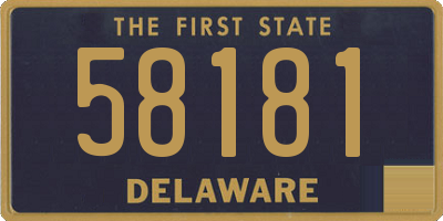 DE license plate 58181